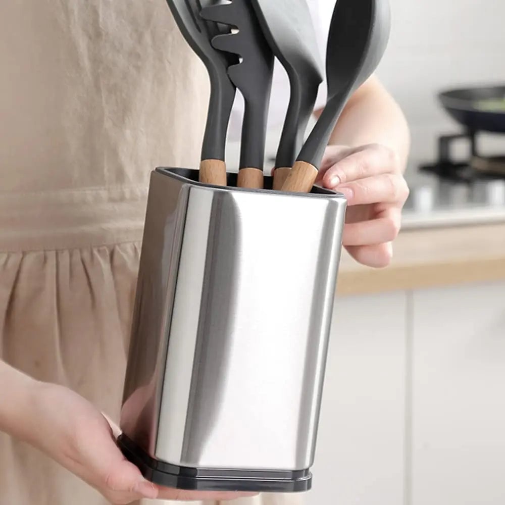 Large Kitchen Utensil Holder Countertop Organizer Crock Storage