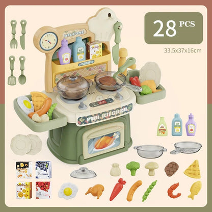 Kids Kitchen Pretend Play Cooking Chef Set Educational Learning Toy