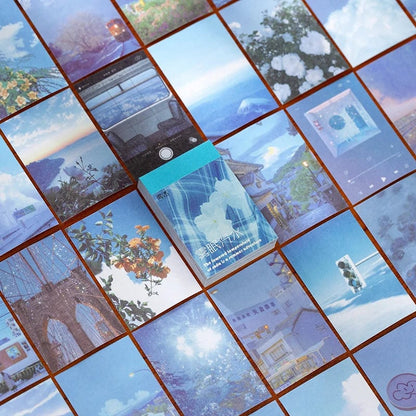 Natural Scenery Art Stickers Book - 50 Sheets Aesthetic Landscape
