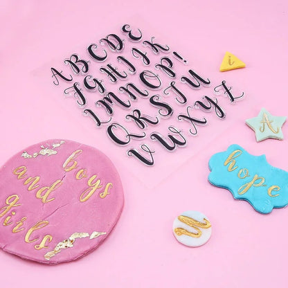 Alphabet Letter Stamps Set - Fondant Embossing Cookie Decorating Tools