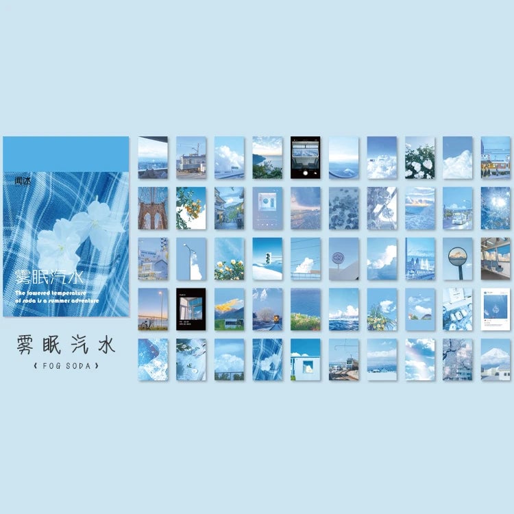 Natural Scenery Art Stickers Book - 50 Sheets Aesthetic Landscape