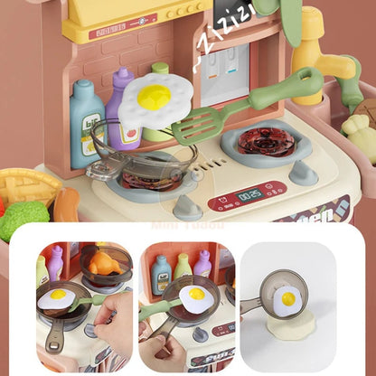 Kids Kitchen Pretend Play Cooking Chef Set Educational Learning Toy