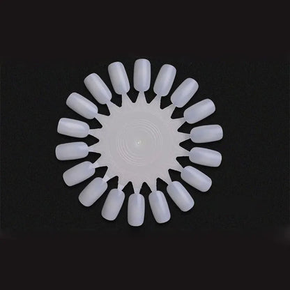 5PCS Clear False Nail Tips Display Chart - Acrylic Gel Polish Practice