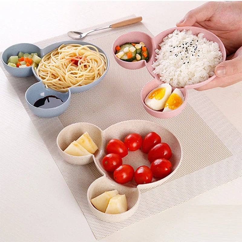 BPA Free Divided Baby Plates & Bowl Set - Infant Feeding Tableware