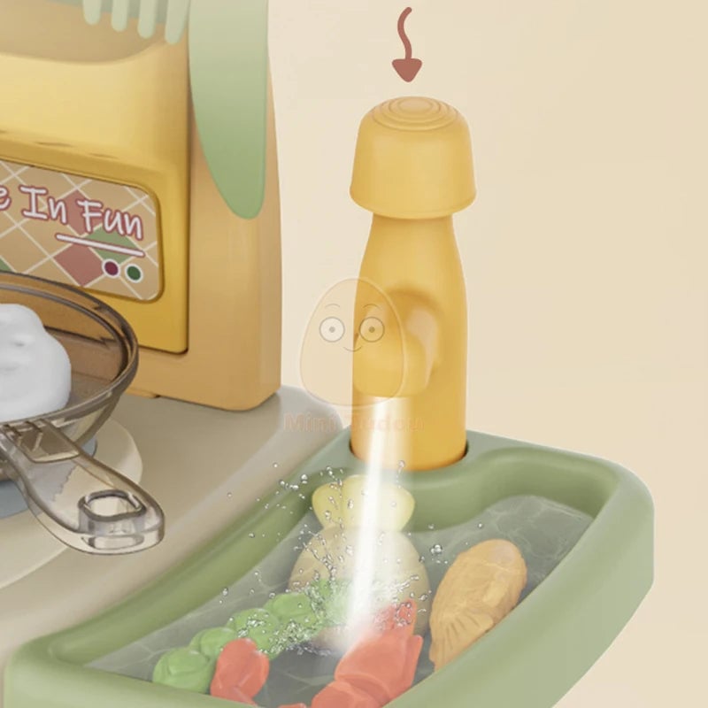 Kids Kitchen Pretend Play Cooking Chef Set Educational Learning Toy