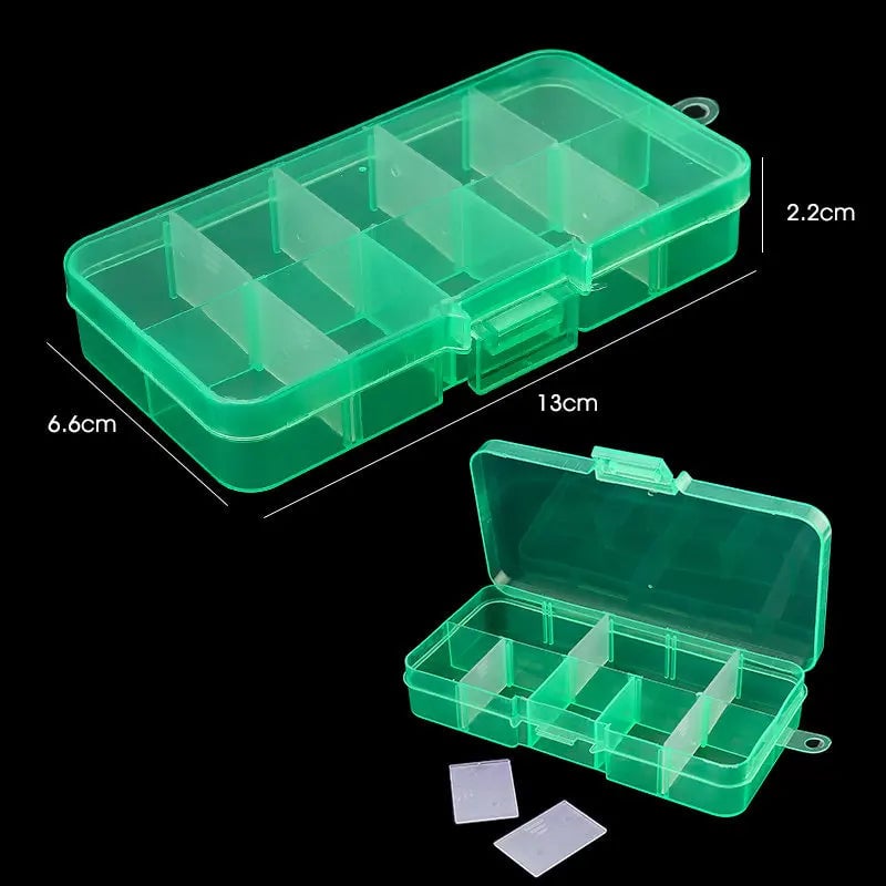 Adjustable Plastic Storage Organizer Box 10/15 Grid Jewelry Beads