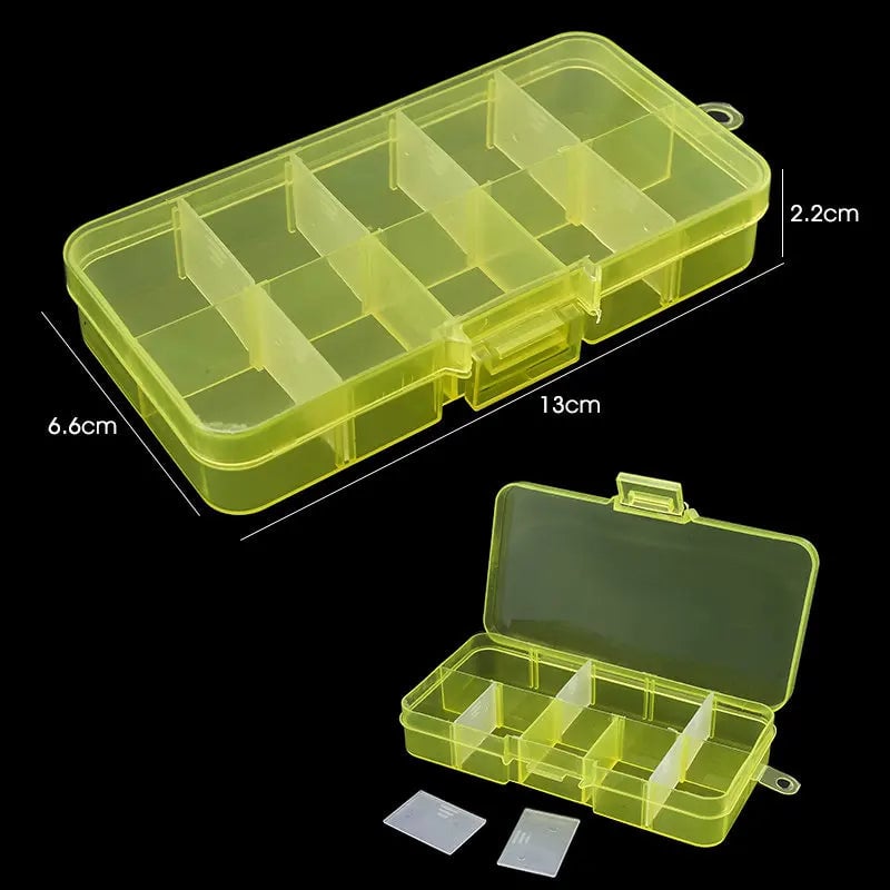Adjustable Plastic Storage Organizer Box 10/15 Grid Jewelry Beads