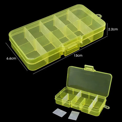 Adjustable Plastic Storage Organizer Box 10/15 Grid Jewelry Beads