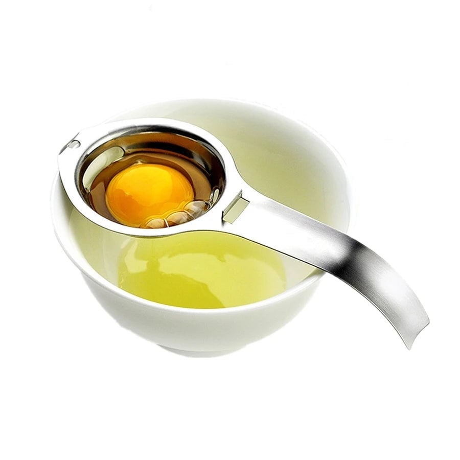 Stainless Steel Long Handle Egg Separator Filter Kitchen Tool