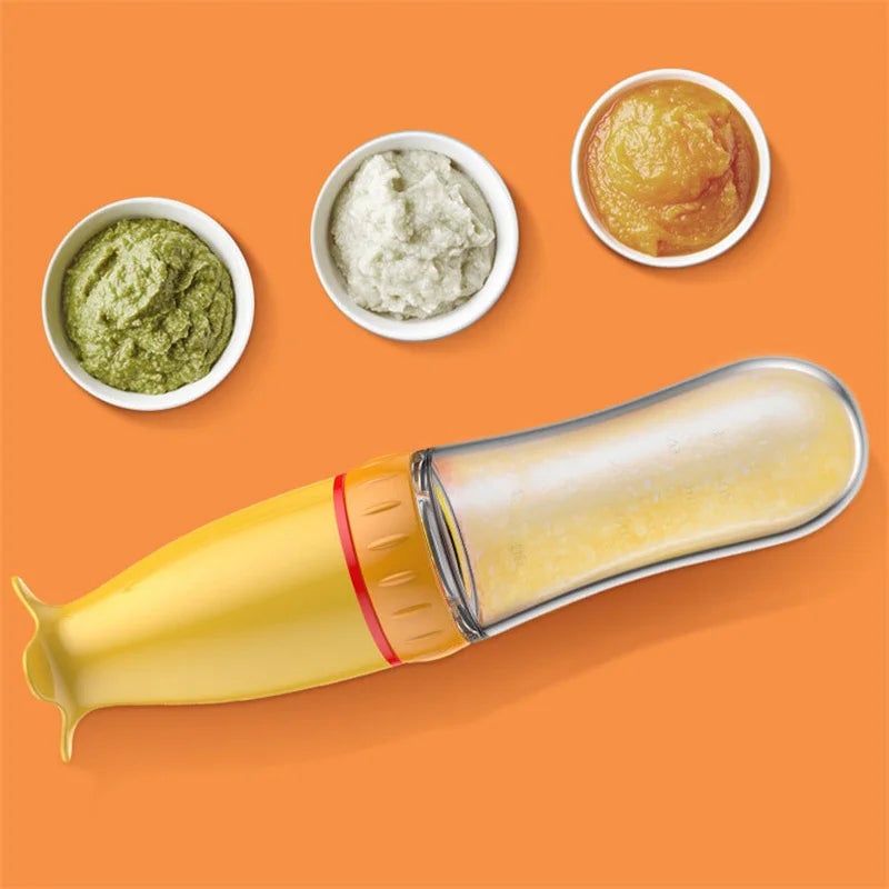 Silicone Baby Feeding Bottle with Spoon - Rice Cereal & Milk Cup