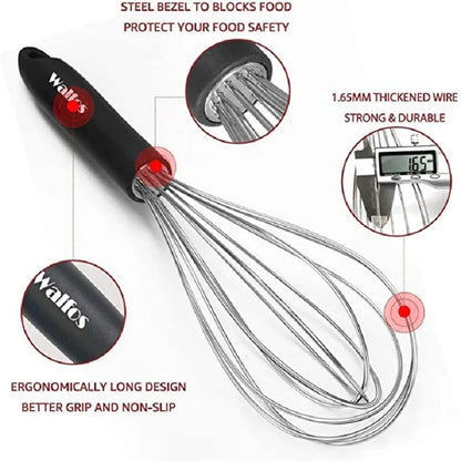 WALFOS Stainless Steel Manual Wire Egg Beater Kitchen Baking Tool