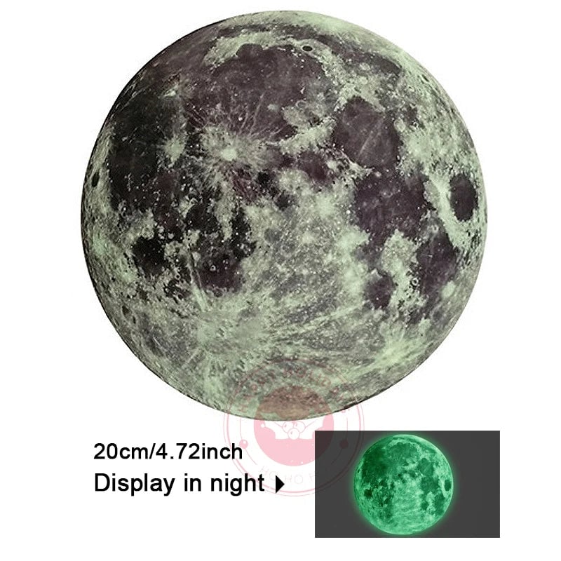 Glow in Dark 3D Moon Stars Wall Stickers - Kids Room Decor Decals