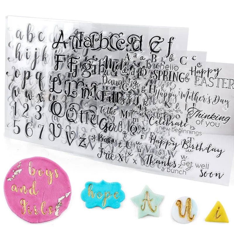 Alphabet Letter Stamps Set - Fondant Embossing Cookie Decorating Tools