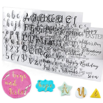Alphabet Letter Stamps Set - Fondant Embossing Cookie Decorating Tools