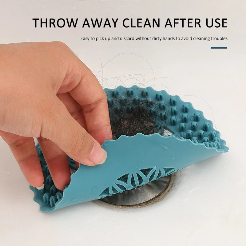 Silicone Hair Catcher Drain Cover - Shower Floor Strainer Filter