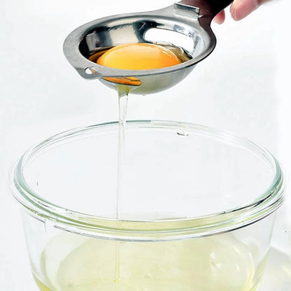 Stainless Steel Long Handle Egg Separator Filter Kitchen Tool