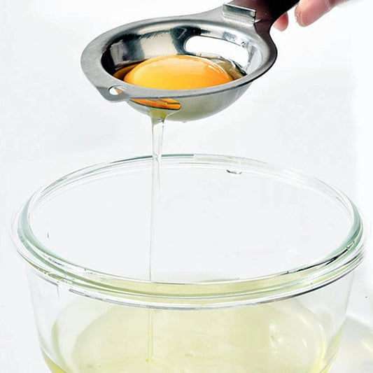Stainless Steel Long Handle Egg Separator Filter Kitchen Tool
