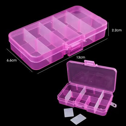 Adjustable Plastic Storage Organizer Box 10/15 Grid Jewelry Beads