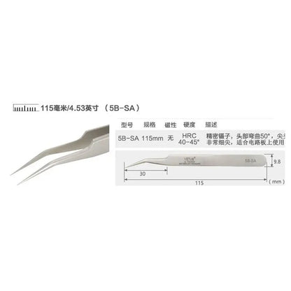 VETUS 6A-SA Stainless Steel Precision Tweezers 3D 6D Volume Lash