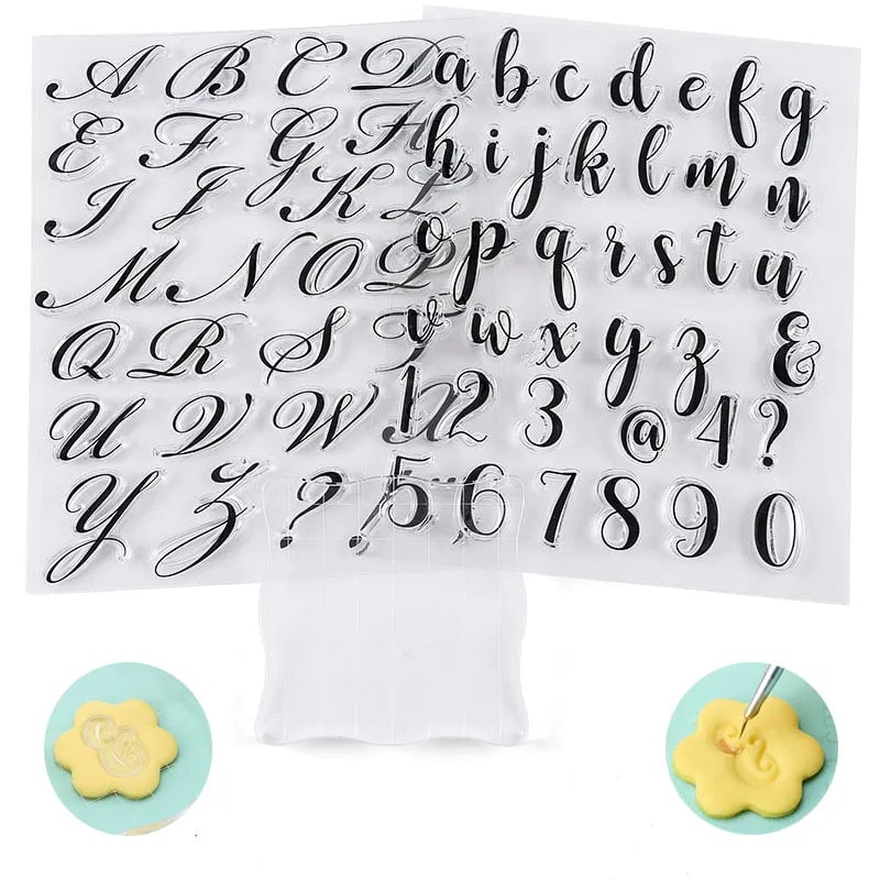 Alphabet Letter Stamps Set - Fondant Embossing Cookie Decorating Tools