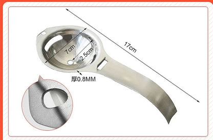 Stainless Steel Long Handle Egg Separator Filter Kitchen Tool