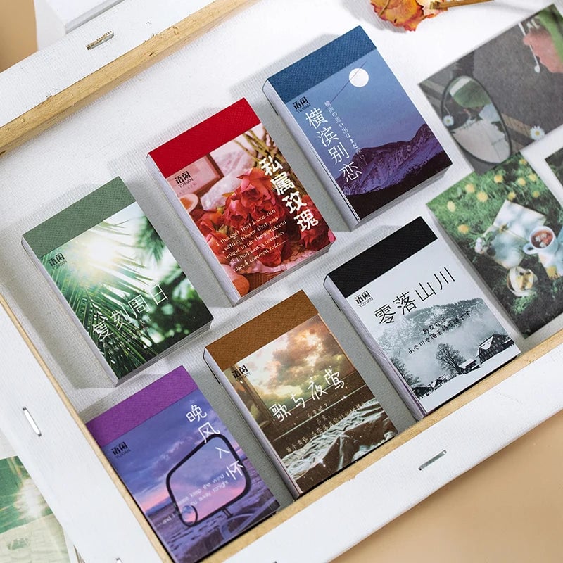 Natural Scenery Art Stickers Book - 50 Sheets Aesthetic Landscape