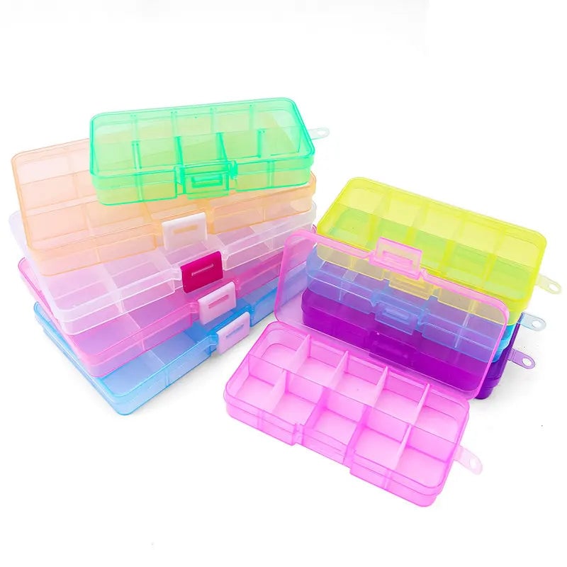 Adjustable Plastic Storage Organizer Box 10/15 Grid Jewelry Beads