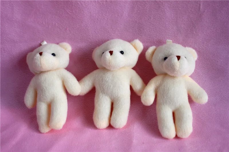 12CM Mini Teddy Bear Plush Toys - Soft Diamond Bears 1/5/10pcs Set