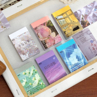 Natural Scenery Art Stickers Book - 50 Sheets Aesthetic Landscape