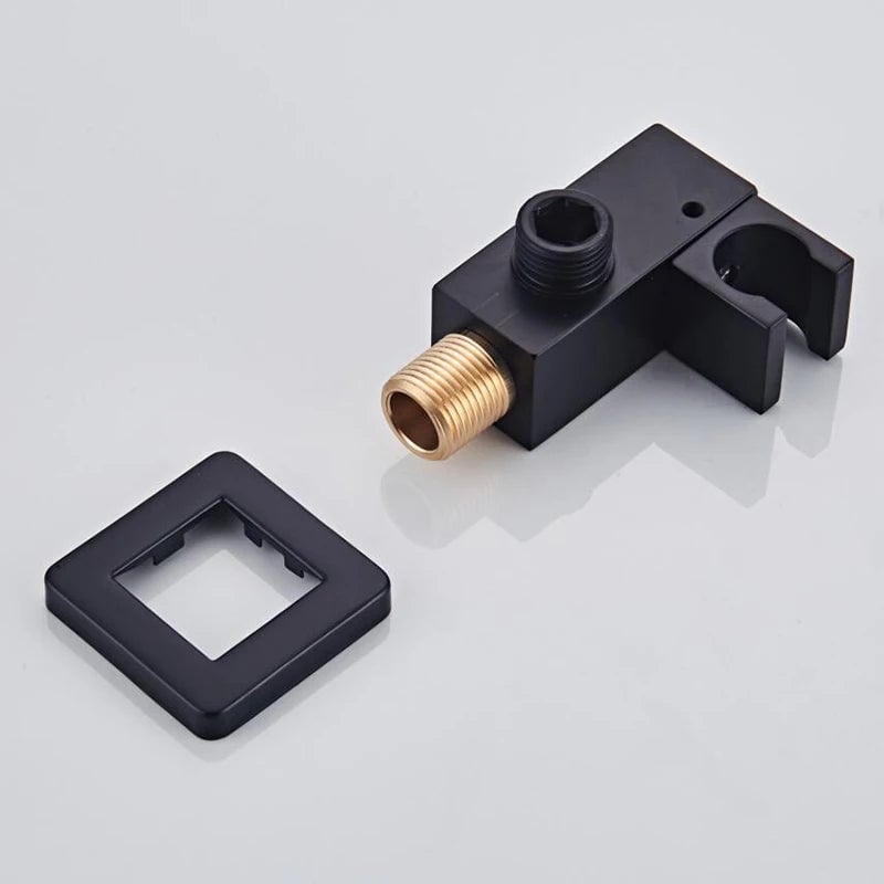 Black Handheld Shower Head 2 Function with Bracket & 150cm Hose