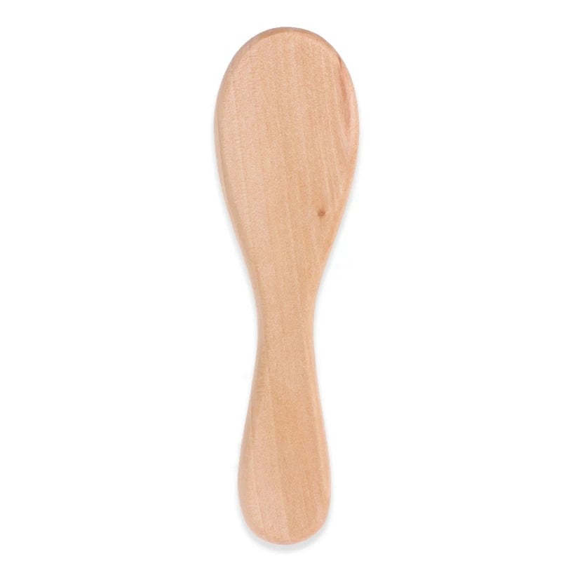 Natural Wood Handle Baby Hairbrush & Comb Set Newborn Head Massager