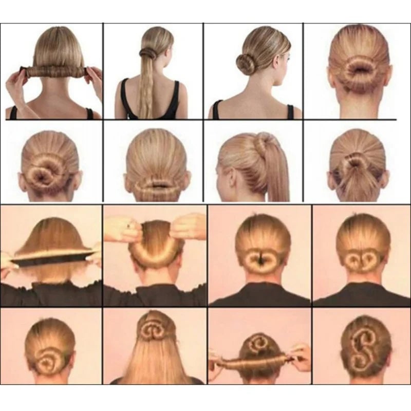 DIY Hair Bun Maker Donut Tool Synthetic Braider French Twist 6 Colors