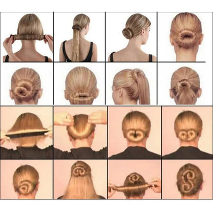 DIY Hair Bun Maker Donut Tool Synthetic Braider French Twist 6 Colors
