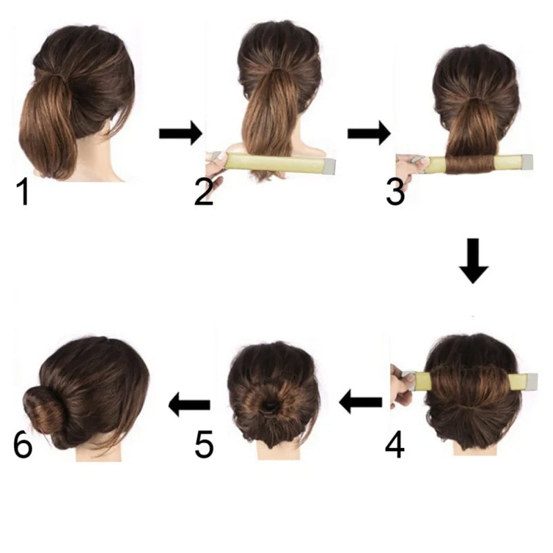 DIY Hair Bun Maker Donut Tool Synthetic Braider French Twist 6 Colors