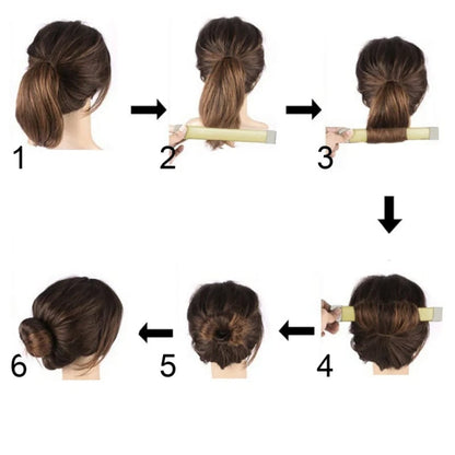 DIY Hair Bun Maker Donut Tool Synthetic Braider French Twist 6 Colors
