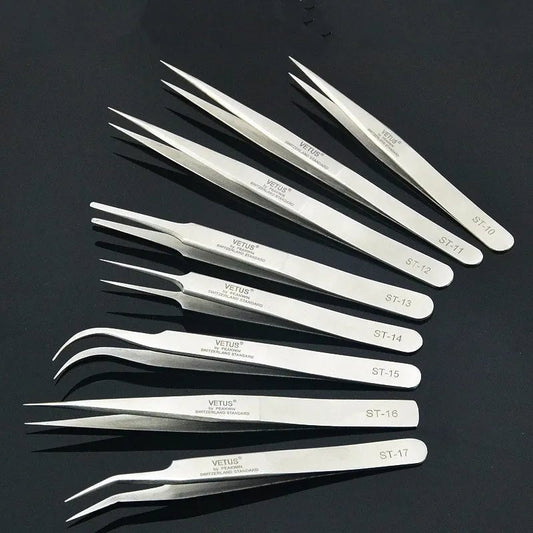 Vetus Professional Eyelash Tweezers Stainless Steel Antistatic