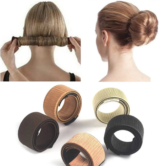 DIY Hair Bun Maker Donut Tool Synthetic Braider French Twist 6 Colors