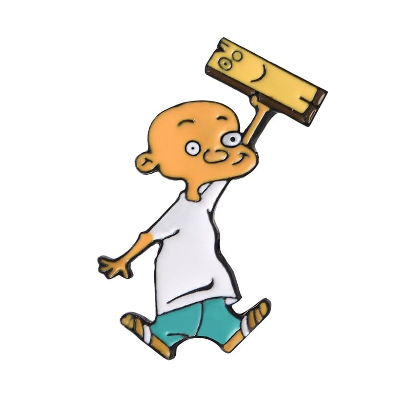 Jonny & Plank Enamel Pin - Ed Edd n Eddy Anime Badge Lapel Brooch