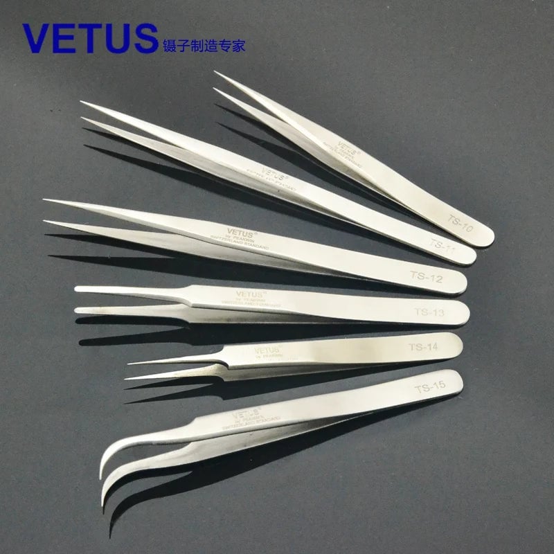 Vetus Professional Eyelash Tweezers Stainless Steel Antistatic
