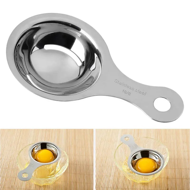 Stainless Steel Egg White Separator - Professional Yolk Filter