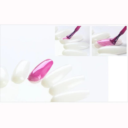 5PCS Clear False Nail Tips Display Chart - Acrylic Gel Polish Practice