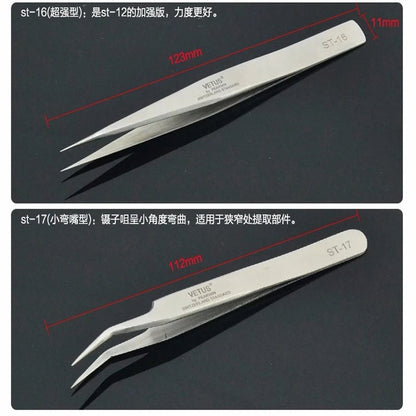 Vetus Professional Eyelash Tweezers Stainless Steel Antistatic