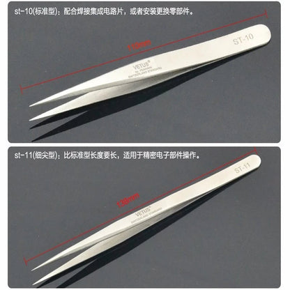 Vetus Professional Eyelash Tweezers Stainless Steel Antistatic