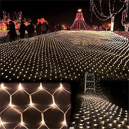 LED Net Christmas Lights 3M×2M 204LEDs Waterproof Mesh Garland