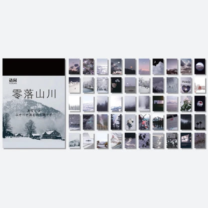 Natural Scenery Art Stickers Book - 50 Sheets Aesthetic Landscape