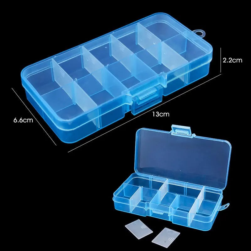 Adjustable Plastic Storage Organizer Box 10/15 Grid Jewelry Beads