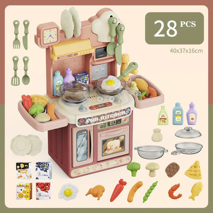 Kids Kitchen Pretend Play Cooking Chef Set Educational Learning Toy