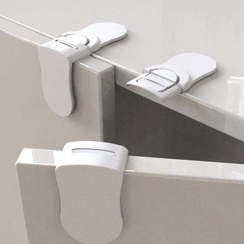 White Plastic Baby Safety Drawer Cabinet Locks Child Protection