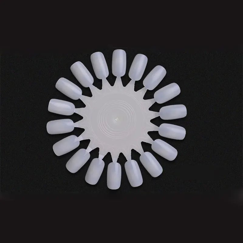 5PCS Clear False Nail Tips Display Chart - Acrylic Gel Polish Practice