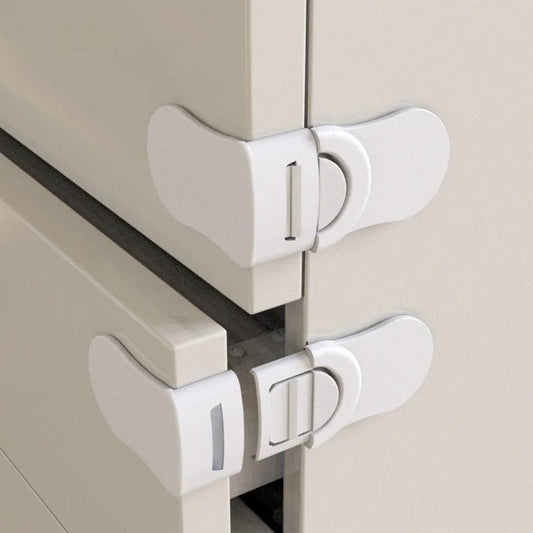 White Plastic Baby Safety Drawer Cabinet Locks Child Protection